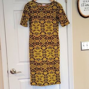 LuLaRoe Long Yellow Dress Small